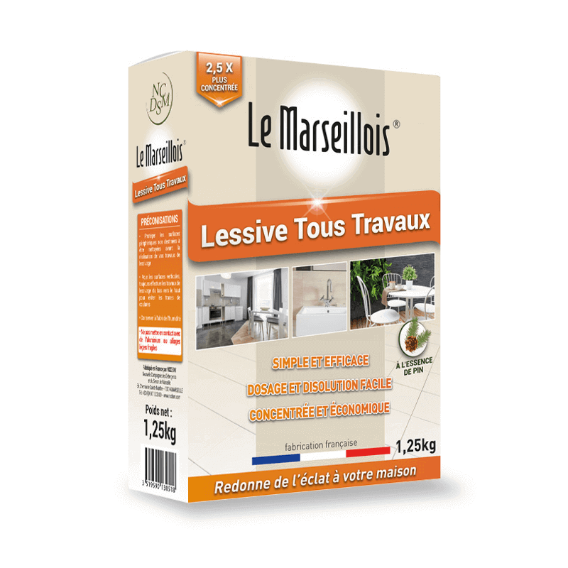 Lessive tous travaux  l'essence de pin - Carton 1K250